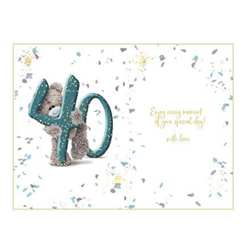 Fabulous 40th Birthday Photo Finish Me to You Bear Card Extra Image 1